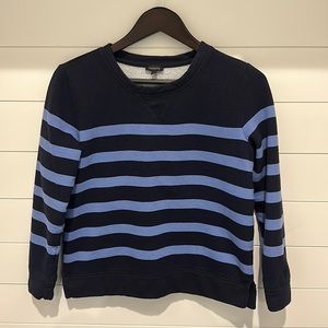Talbots Fleece Lined Pullover | S | Blue with Navy Stripes